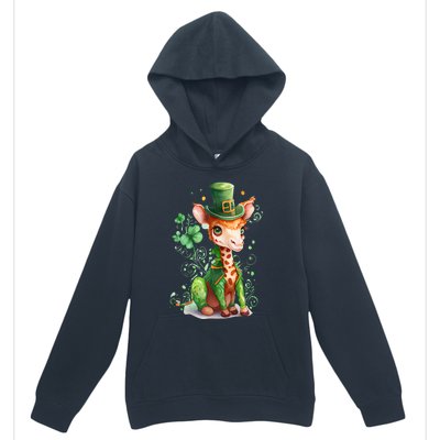 St Patrick's Day Irish Funny Giraffe Saint Patrick's Day Urban Pullover Hoodie