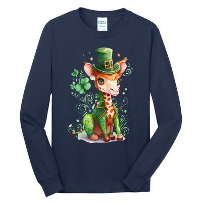 St Patrick's Day Irish Funny Giraffe Saint Patrick's Day Tall Long Sleeve T-Shirt