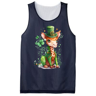 St Patrick's Day Irish Funny Giraffe Saint Patrick's Day Mesh Reversible Basketball Jersey Tank