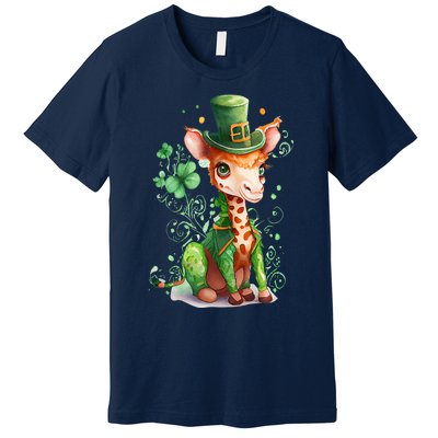 St Patrick's Day Irish Funny Giraffe Saint Patrick's Day Premium T-Shirt