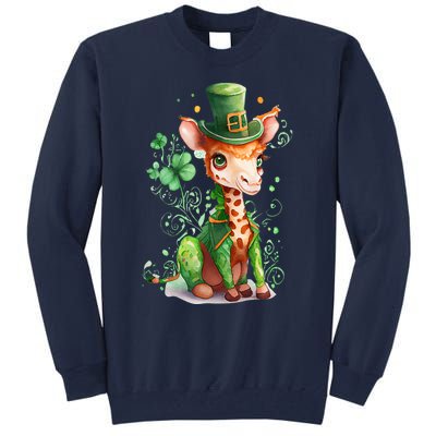 St Patrick's Day Irish Funny Giraffe Saint Patrick's Day Tall Sweatshirt