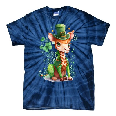 St Patrick's Day Irish Funny Giraffe Saint Patrick's Day Tie-Dye T-Shirt