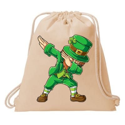 St Patricks Day Dabbing Leprechaun Boy Girl Dab Dance Drawstring Bag