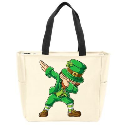 St Patricks Day Dabbing Leprechaun Boy Girl Dab Dance Zip Tote Bag