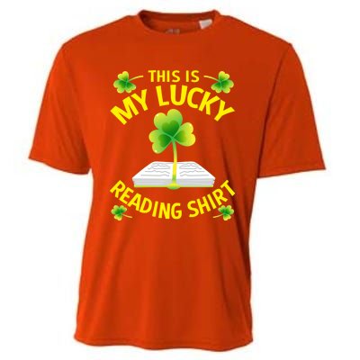 St Patricks Day Gift Lucky Reading Gift Cooling Performance Crew T-Shirt