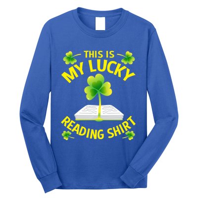 St Patricks Day Gift Lucky Reading Gift Long Sleeve Shirt