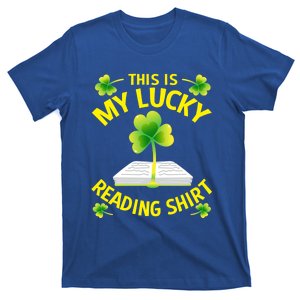 St Patricks Day Gift Lucky Reading Gift T-Shirt