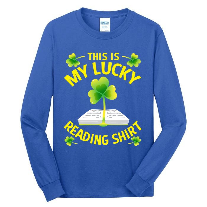 St Patricks Day Gift Lucky Reading Gift Tall Long Sleeve T-Shirt