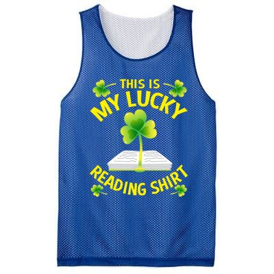 St Patricks Day Gift Lucky Reading Gift Mesh Reversible Basketball Jersey Tank