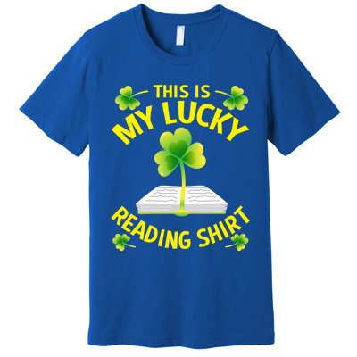 St Patricks Day Gift Lucky Reading Gift Premium T-Shirt