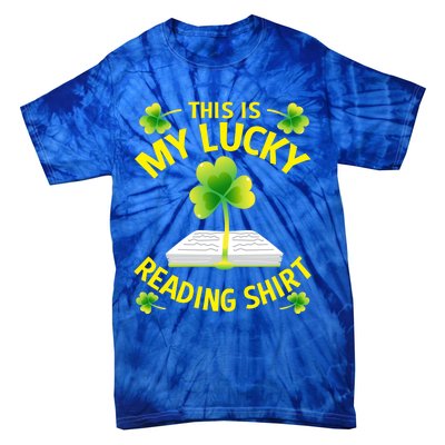 St Patricks Day Gift Lucky Reading Gift Tie-Dye T-Shirt