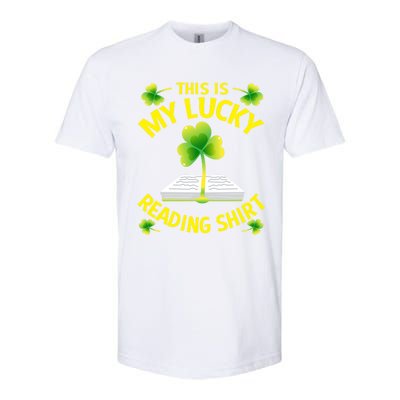 St Patricks Day Gift Lucky Reading Gift Softstyle CVC T-Shirt