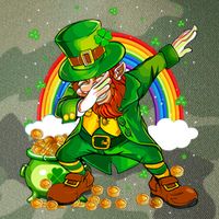 St Patricks Day Dabbing Leprechaun Boy Funny Dab Dance Legacy Tie Dye Trucker Hat