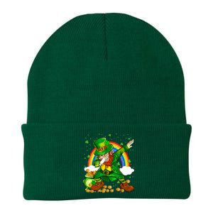 St Patricks Day Dabbing Leprechaun Boy Funny Dab Dance Knit Cap Winter Beanie