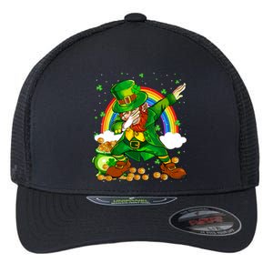 St Patricks Day Dabbing Leprechaun Boy Funny Dab Dance Flexfit Unipanel Trucker Cap