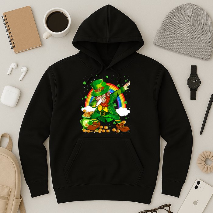 St Patricks Day Dabbing Leprechaun Boy Funny Dab Dance Hoodie