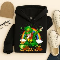 St Patricks Day Dabbing Leprechaun Boy Funny Dab Dance Hoodie