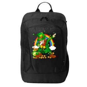 St Patricks Day Dabbing Leprechaun Boy Funny Dab Dance City Backpack