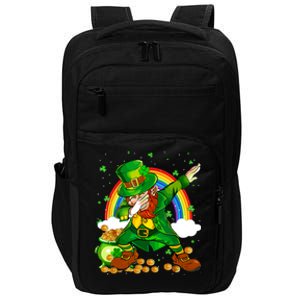 St Patricks Day Dabbing Leprechaun Boy Funny Dab Dance Impact Tech Backpack