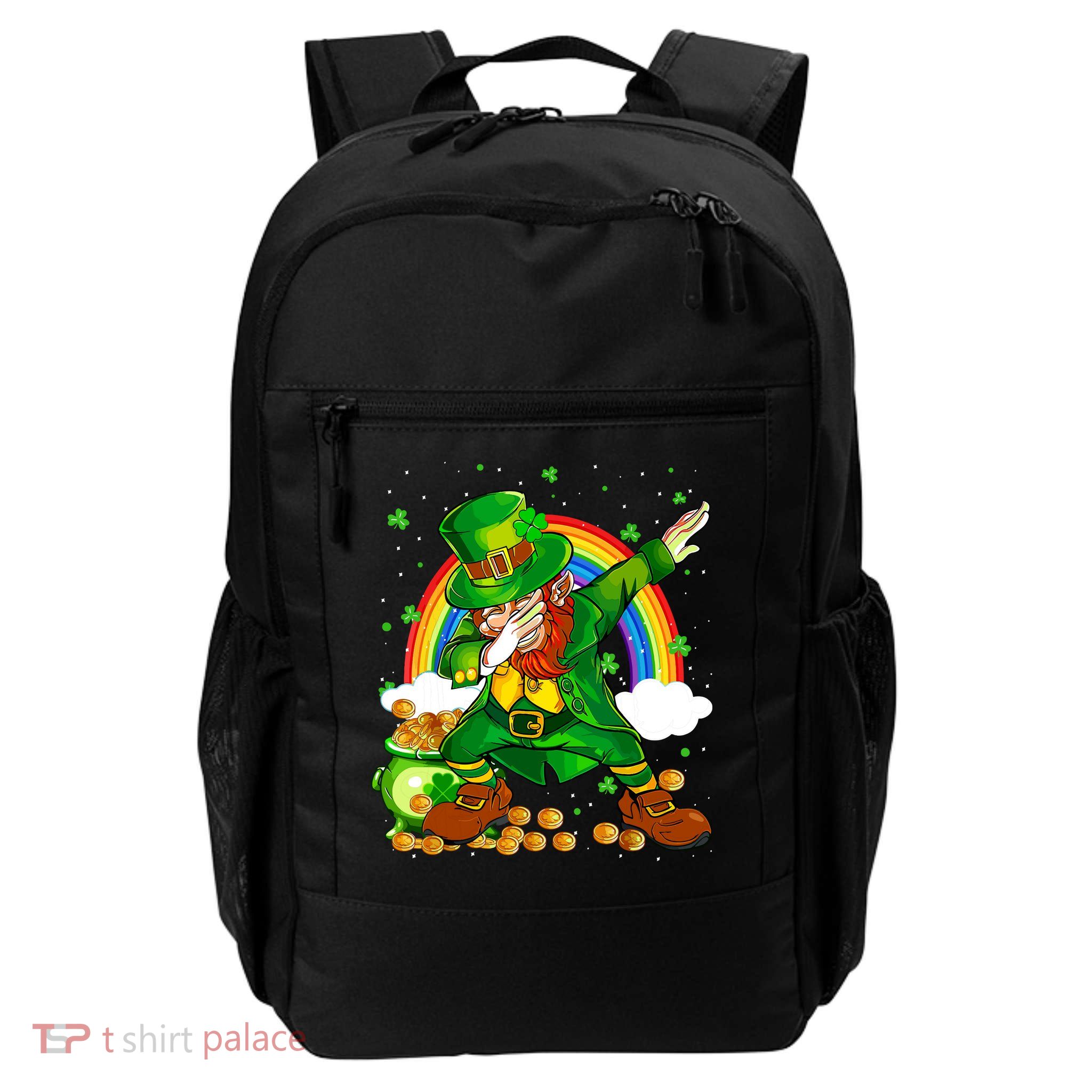 St Patricks Day Dabbing Leprechaun Boy Funny Dab Dance Backpack