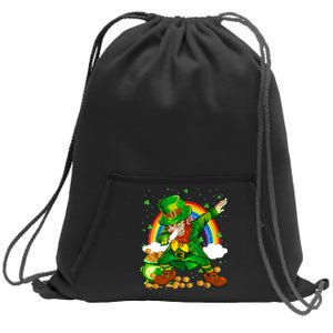 St Patricks Day Dabbing Leprechaun Boy Funny Dab Dance Sweatshirt Cinch Pack Bag