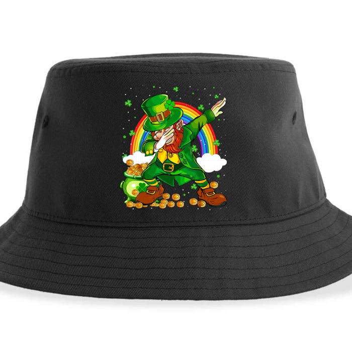 St Patricks Day Dabbing Leprechaun Boy Funny Dab Dance Sustainable Bucket Hat