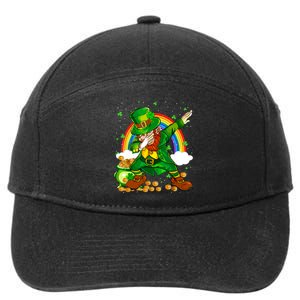 St Patricks Day Dabbing Leprechaun Boy Funny Dab Dance 7-Panel Snapback Hat