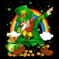 St Patricks Day Dabbing Leprechaun Boy Funny Dab Dance Drawstring Bag