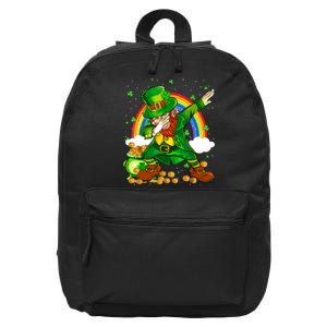 St Patricks Day Dabbing Leprechaun Boy Funny Dab Dance 16 in Basic Backpack