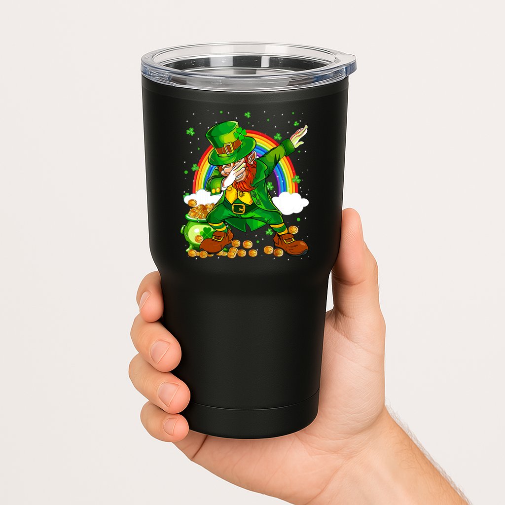 St Patricks Day Dabbing Leprechaun Boy Funny Dab Dance Tumbler