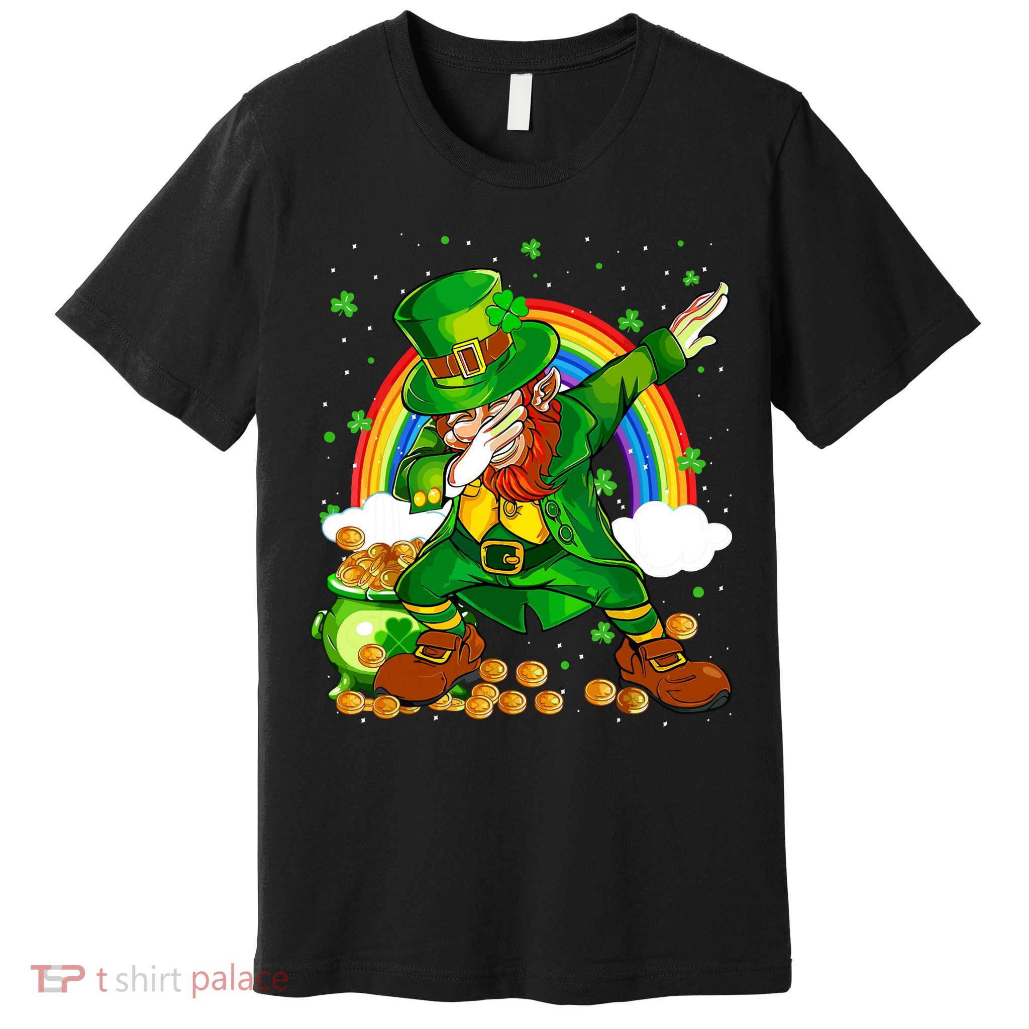 St Patricks Day Dabbing Leprechaun Boy Funny Dab Dance Premium T-Shirt