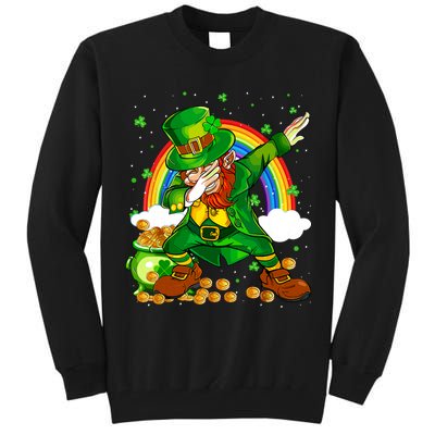 St Patricks Day Dabbing Leprechaun Boy Funny Dab Dance Tall Sweatshirt