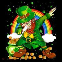 St Patricks Day Dabbing Leprechaun Boy Funny Dab Dance Baby Bodysuit