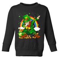 St Patricks Day Dabbing Leprechaun Boy Funny Dab Dance Toddler Sweatshirt