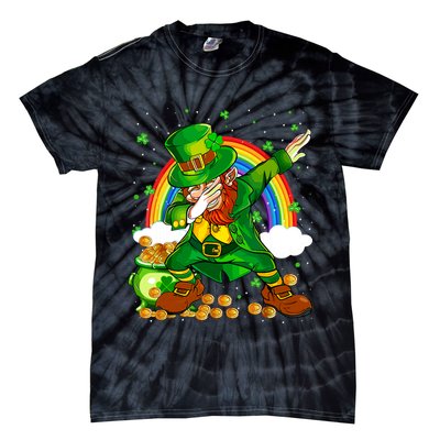 St Patricks Day Dabbing Leprechaun Boy Funny Dab Dance Tie-Dye T-Shirt