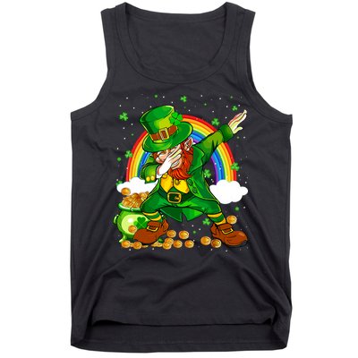 St Patricks Day Dabbing Leprechaun Boy Funny Dab Dance Tank Top