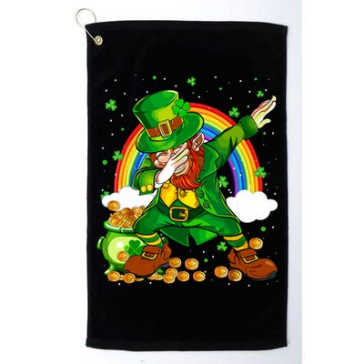 St Patricks Day Dabbing Leprechaun Boy Funny Dab Dance Golf Towel