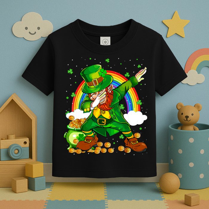 St Patricks Day Dabbing Leprechaun Boy Funny Dab Dance Toddler T-Shirt