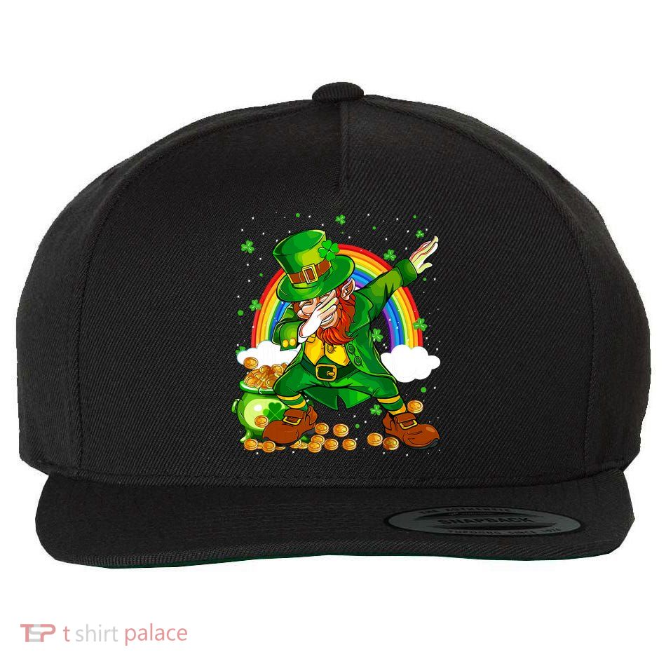 St Patricks Day Dabbing Leprechaun Boy Funny Dab Dance Wool Snapback Cap