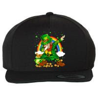 St Patricks Day Dabbing Leprechaun Boy Funny Dab Dance Wool Snapback Cap