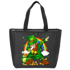 St Patricks Day Dabbing Leprechaun Boy Funny Dab Dance Zip Tote Bag