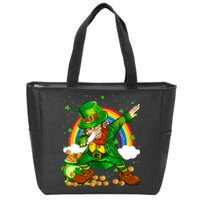 St Patricks Day Dabbing Leprechaun Boy Funny Dab Dance Zip Tote Bag