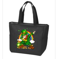 St Patricks Day Dabbing Leprechaun Boy Funny Dab Dance Zip Tote Bag