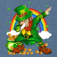 St Patricks Day Dabbing Leprechaun Boy Funny Dab Dance Garment-Dyed Sweatshirt