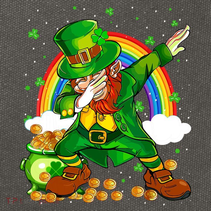 St Patricks Day Dabbing Leprechaun Boy Funny Dab Dance Cotton Canvas Backpack