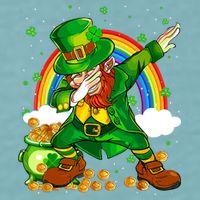 St Patricks Day Dabbing Leprechaun Boy Funny Dab Dance Sueded Cloud Jersey T-Shirt