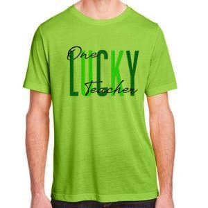 St Patrick's Day One Lucky Teacher Irish 2022 Clothes Gift Adult ChromaSoft Performance T-Shirt