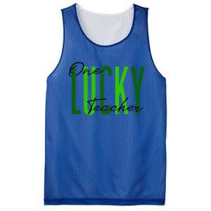 St Patrick's Day One Lucky Teacher Irish 2022 Clothes Gift Mesh Reversible Basketball Jersey Tank