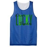 St Patrick's Day One Lucky Teacher Irish 2022 Clothes Gift Mesh Reversible Basketball Jersey Tank