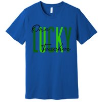 St Patrick's Day One Lucky Teacher Irish 2022 Clothes Gift Premium T-Shirt